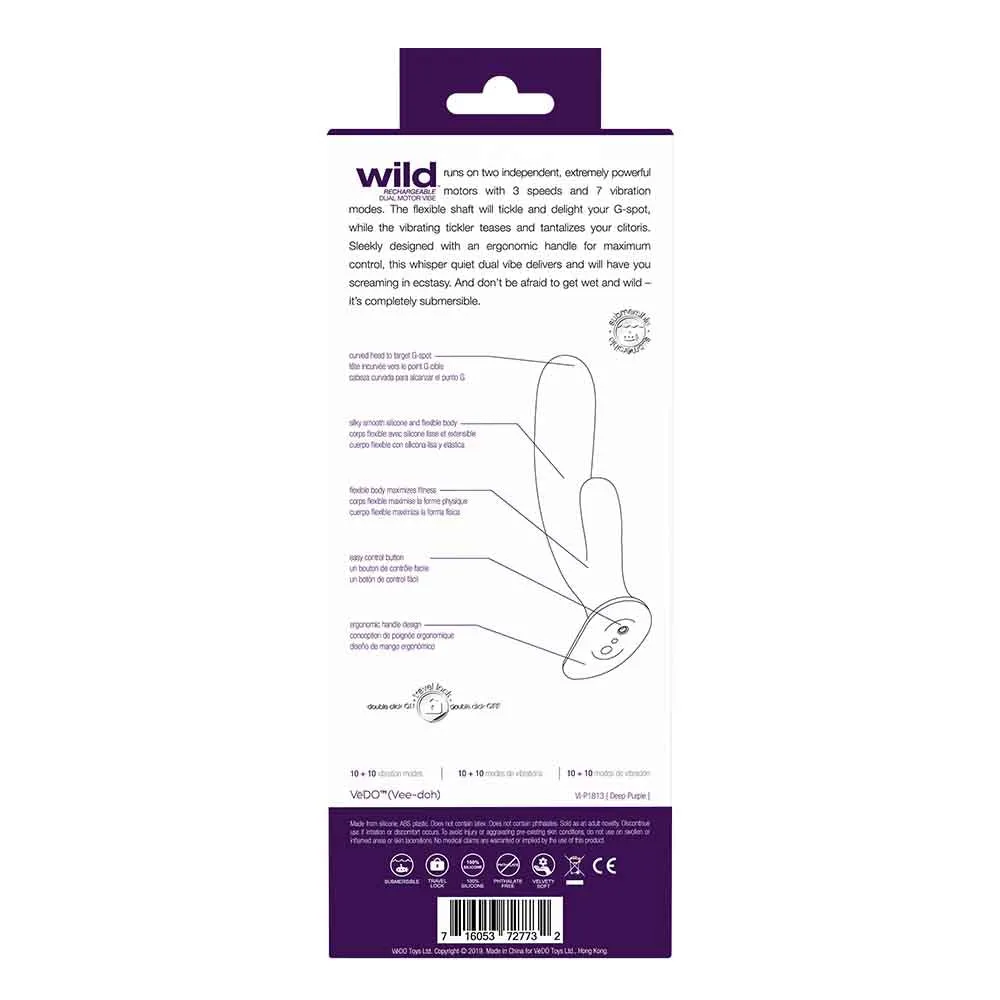 Wild Rechargeable Dual Vibe Strap On