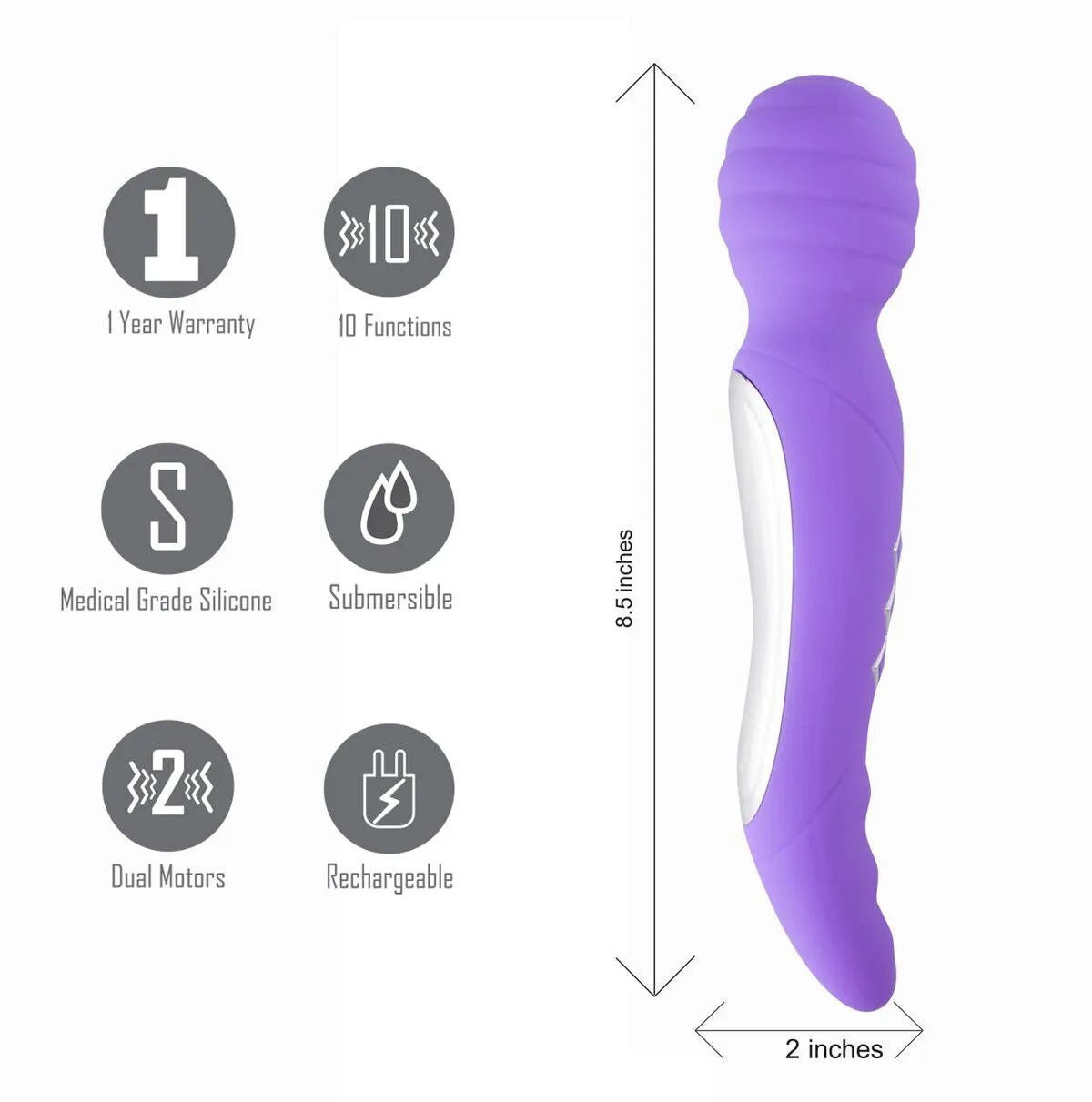 Zoe Vibrating Purple Wand