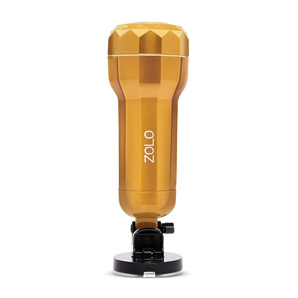 Zolo Vibrating Personal Trainer - USB Rechargeable Vibrating Vagina Stroker with Suction Mount